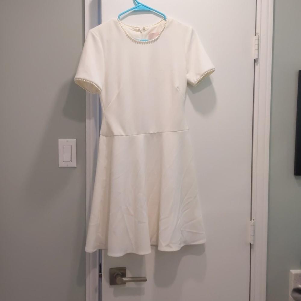 Gal Meets Glam Victoria Pearly Trim dress